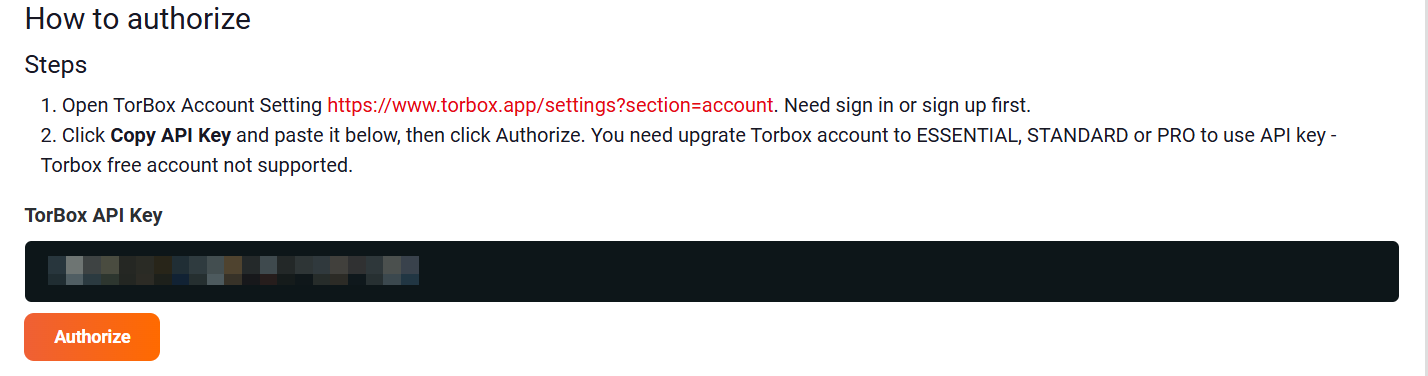 torbox connected